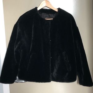 ZARA faux fur jacket, SZ S